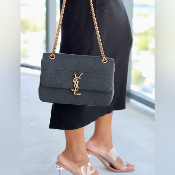 Rare Authentic Saint Laurent Jamie Jersey, Algae/Bronze - Picture 2 of 11